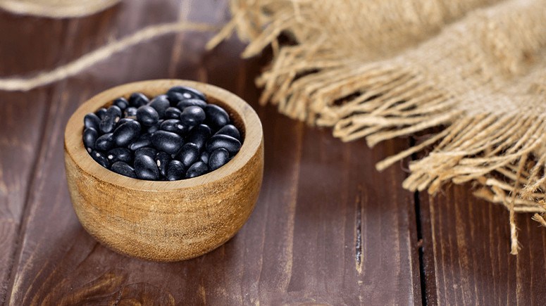 black beans in a bowl