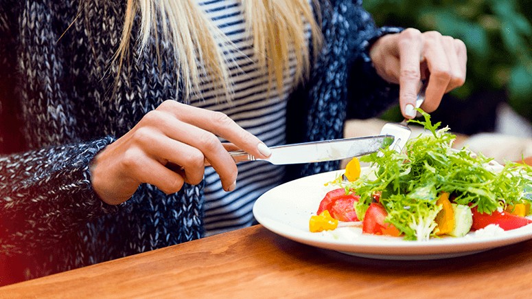 woman eating