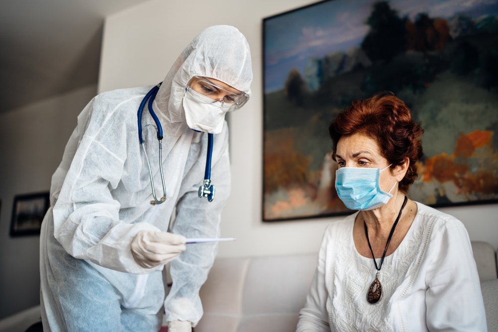 vaccinated woman with fever